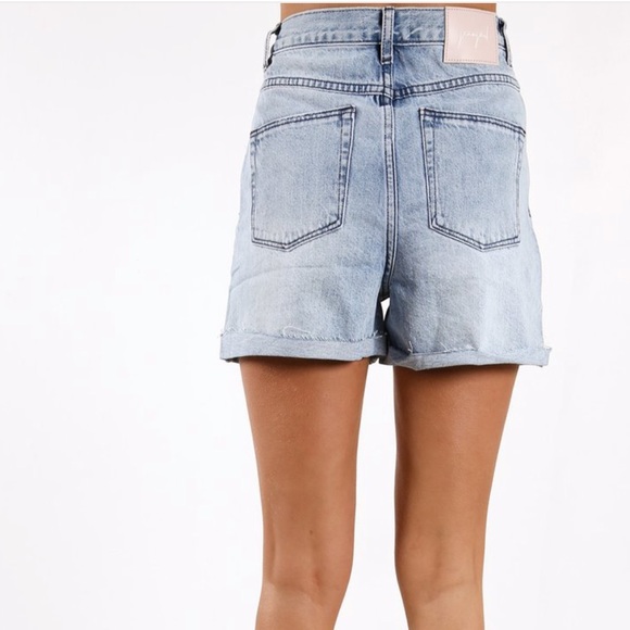 Classic Light Blue Jean Shorts - Picture 2 of 5